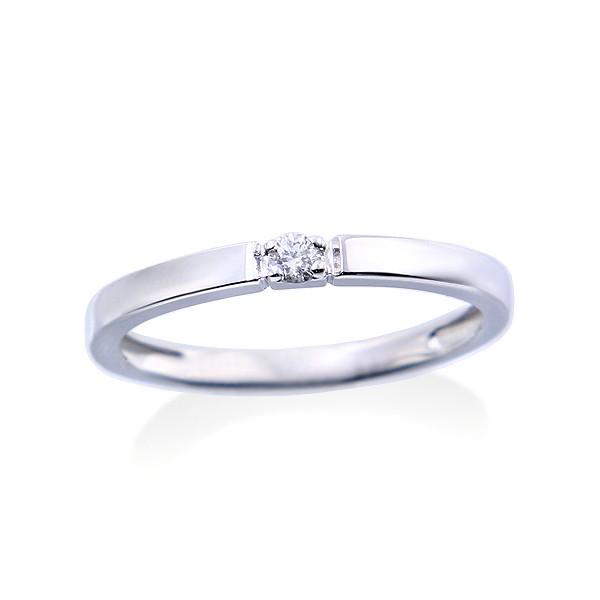 ジュエリーツツミ K10ホワイトゴールドダイヤモンドリング（ピンキー