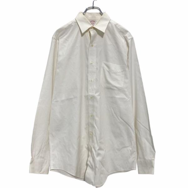 BROOKS BROTHERS長袖 シャツ 15-34 ホワイト ブルックスブラザーズ