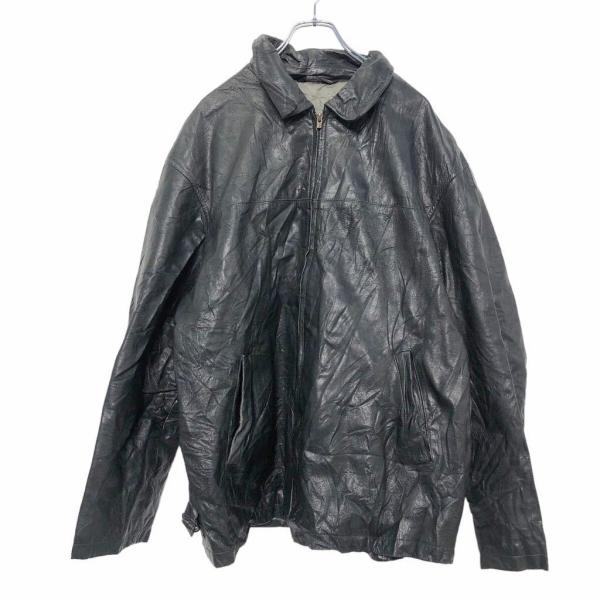 L.A.LEATHER レザー ジャケット XL ブラック エルエーレザー