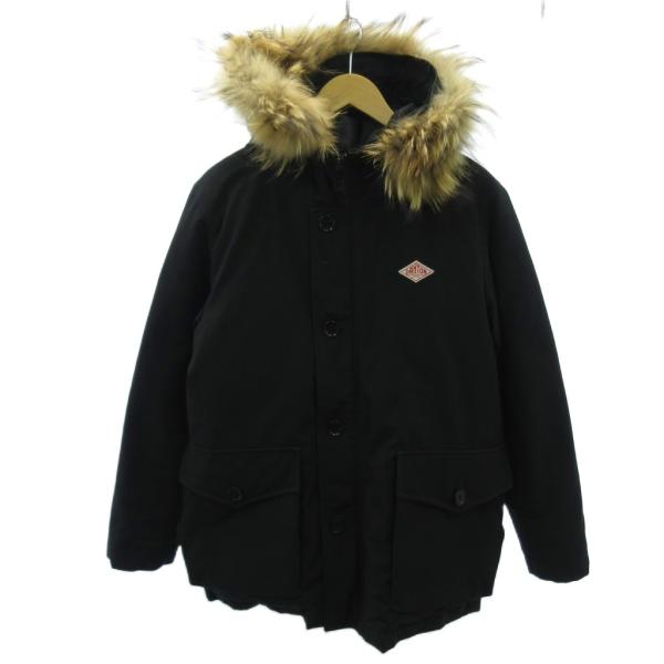 ダントン DANTON ダウンジャケット フード ラクーン ファー ロゴ 刺繍