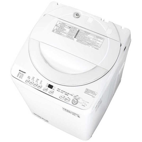 シャープ SHARP 全自動洗濯機 洗濯7.0kg 穴なし槽 ホワイト ES-GE7K-W