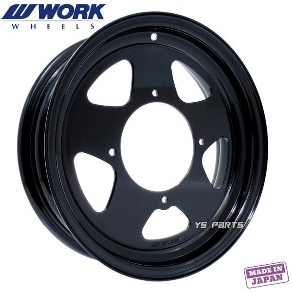 国産品]WORK超軽量/高剛性アルミホイール ブラック[タイプMS] ジャイロ