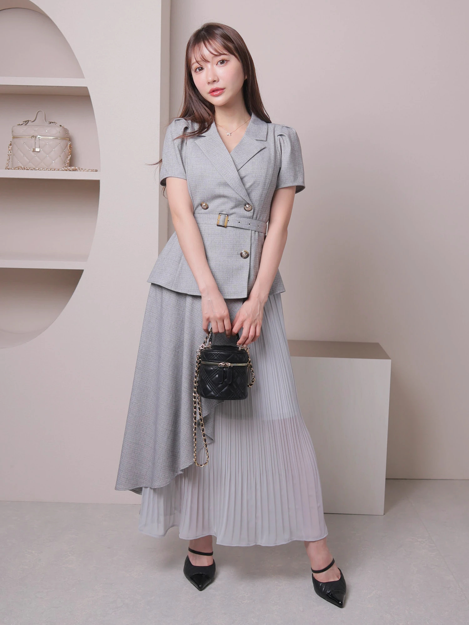 LIP SERVICE（リップサービス）｜ ジャケットレイヤードプリーツ