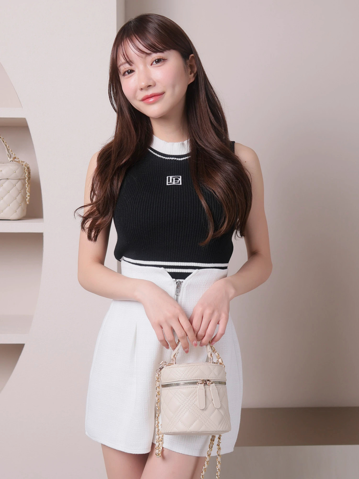 LIP SERVICE（リップサービス）｜ バイカラーラインLPノースリニット