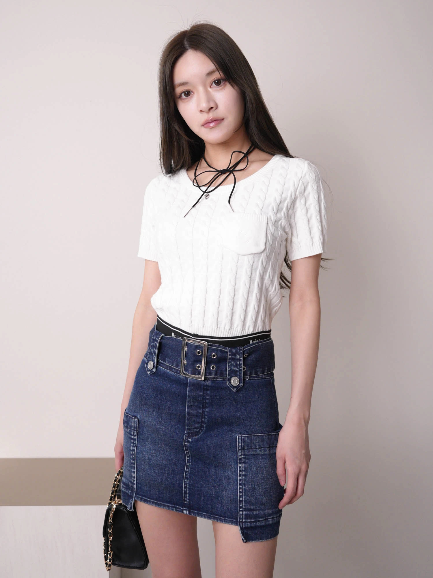 LIP SERVICE（リップサービス）｜ ウエストロゴデニムスカート