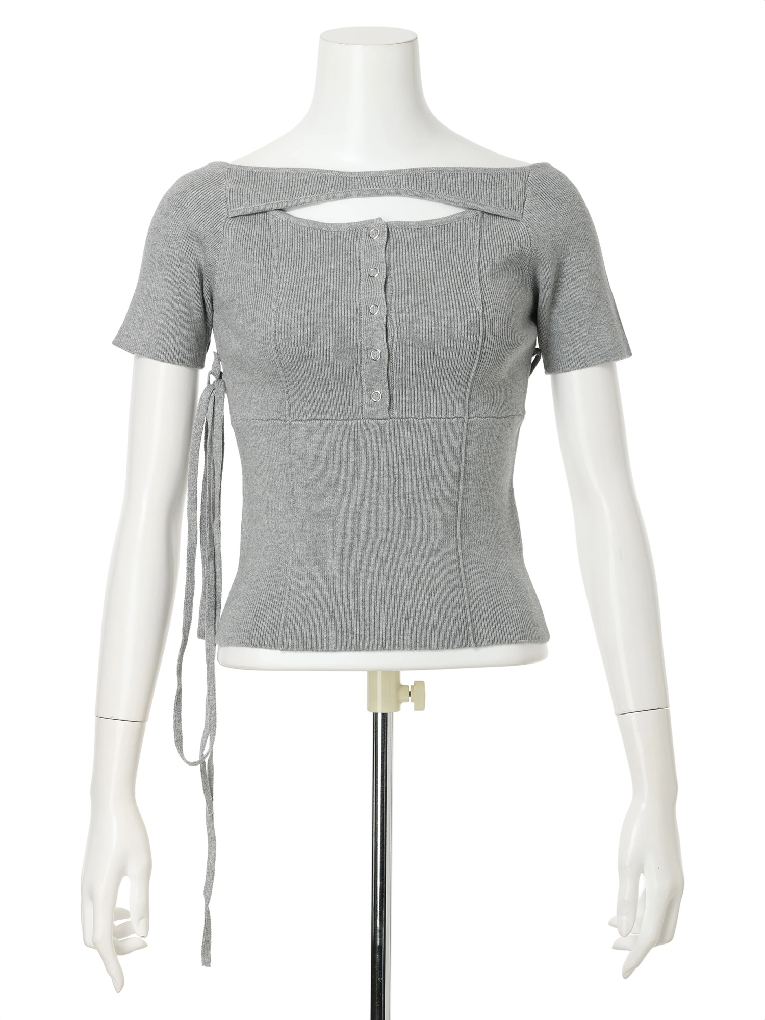 LIP SERVICE（リップサービス）｜ デコルテオープンチョーカーニット