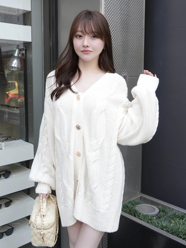 LIP SERVICE（リップサービス）｜ springケーブルニットカーディガン