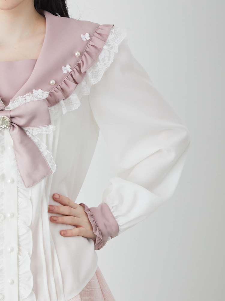 プチリボンセーラーブラウス - Ank Rouge(アンクルージュ)のシャツ