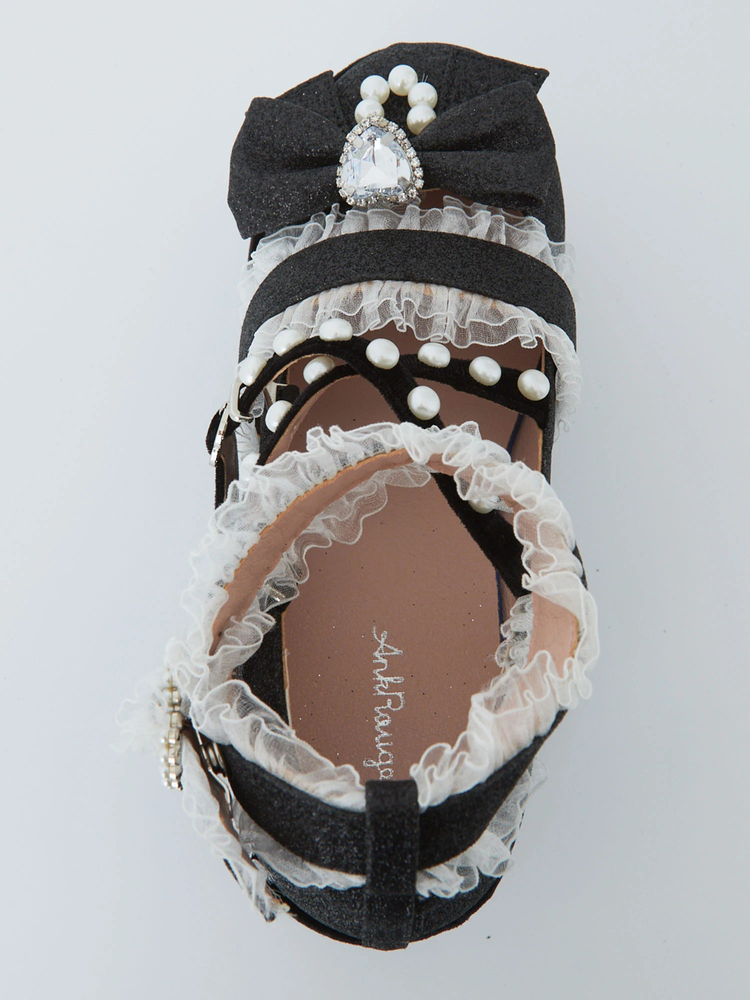 キラキラグリッターバレエコア厚底シューズ - Ank Rouge(アン