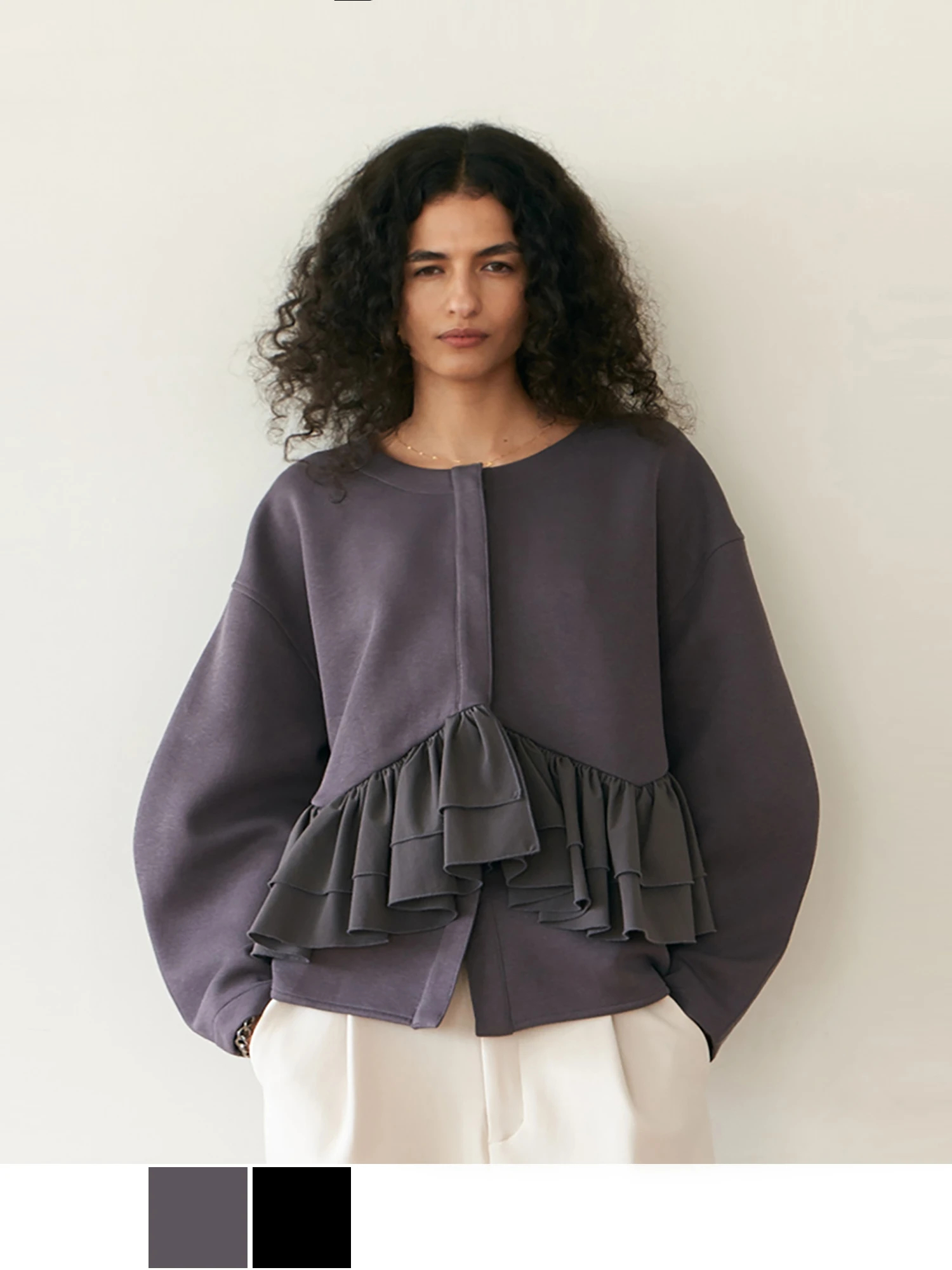 着映え・腰回りカバー】フリルポンチジャケット / Brown&Street