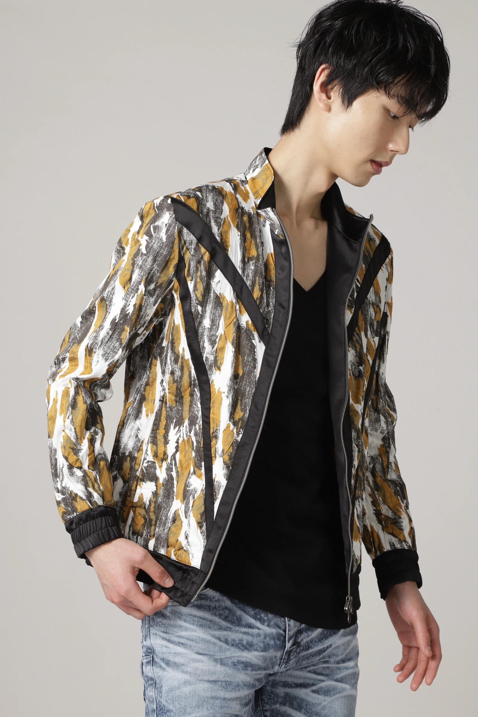 TORNADO MART∴塩縮ツイルレオパードブルゾン / TORNADO MART