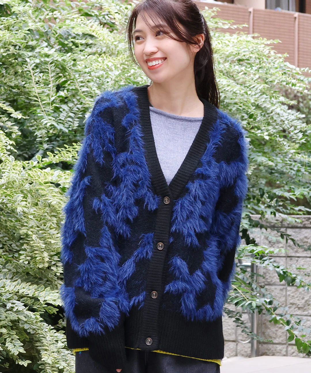 ヤクタッチフェザーニットカーディガン【2月24日(火)15時までの限定