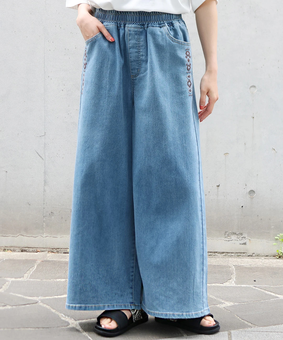 デニムバギーパンツ / パンツ | エスニックファッション＆雑貨の