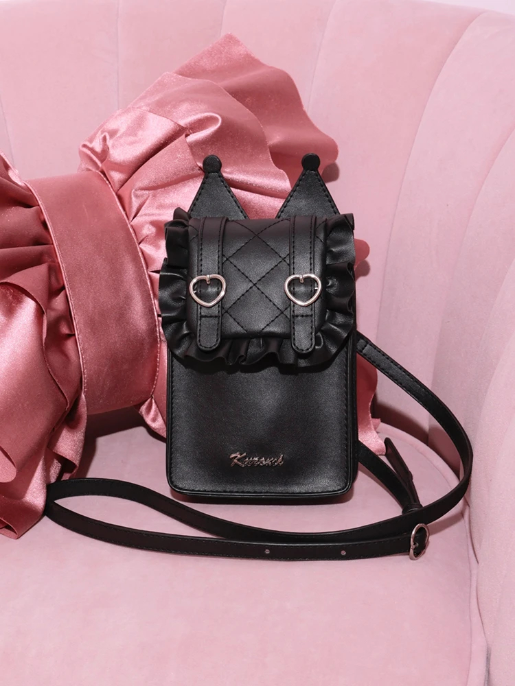 クロミ 耳付きスマホショルダー（ショルダーバッグ｜黒）｜【公式