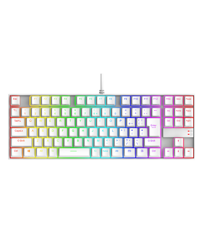 REDRAGON ゲーミングキーボード 日本語テンキーレス 銀軸92KEY K552W