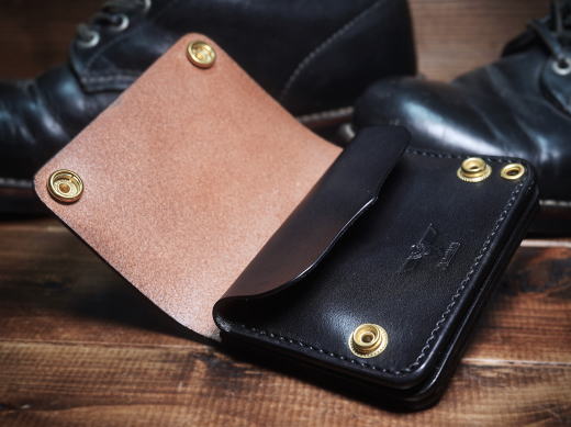 TRWS-VLB2 手染めのサドルレザーのトラッカーウォレット