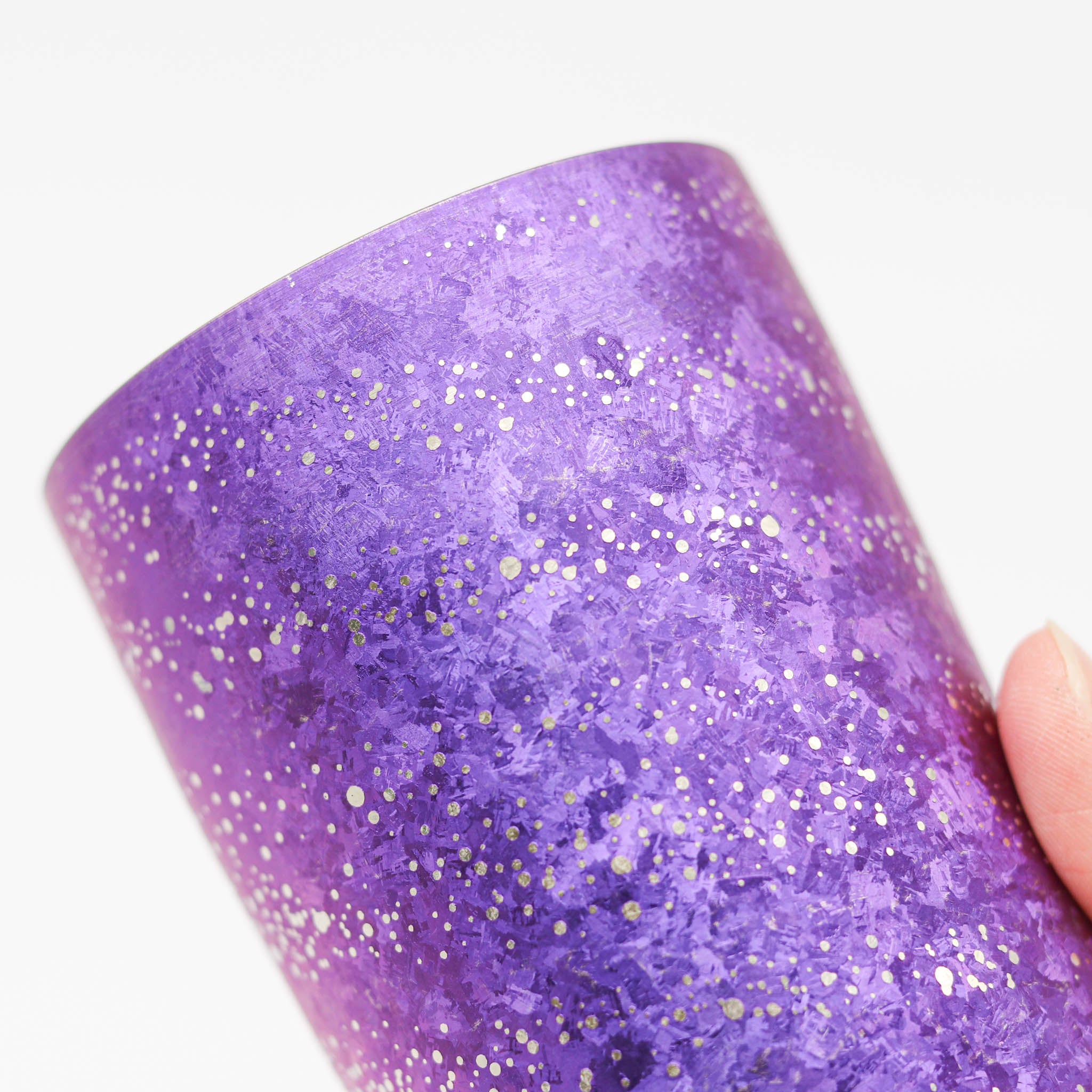 燕三条 | 天目 チタン二重タンブラー 弥生 350 | No.180 パープル | ホリエ