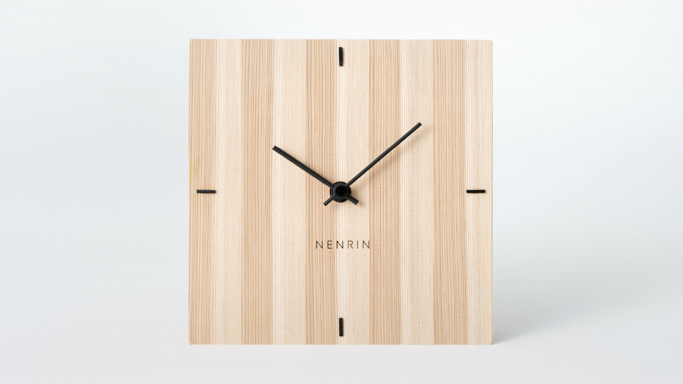 木工製品 時計 | NENRIN CLOCK 175 | 縞 | ミマツ工芸