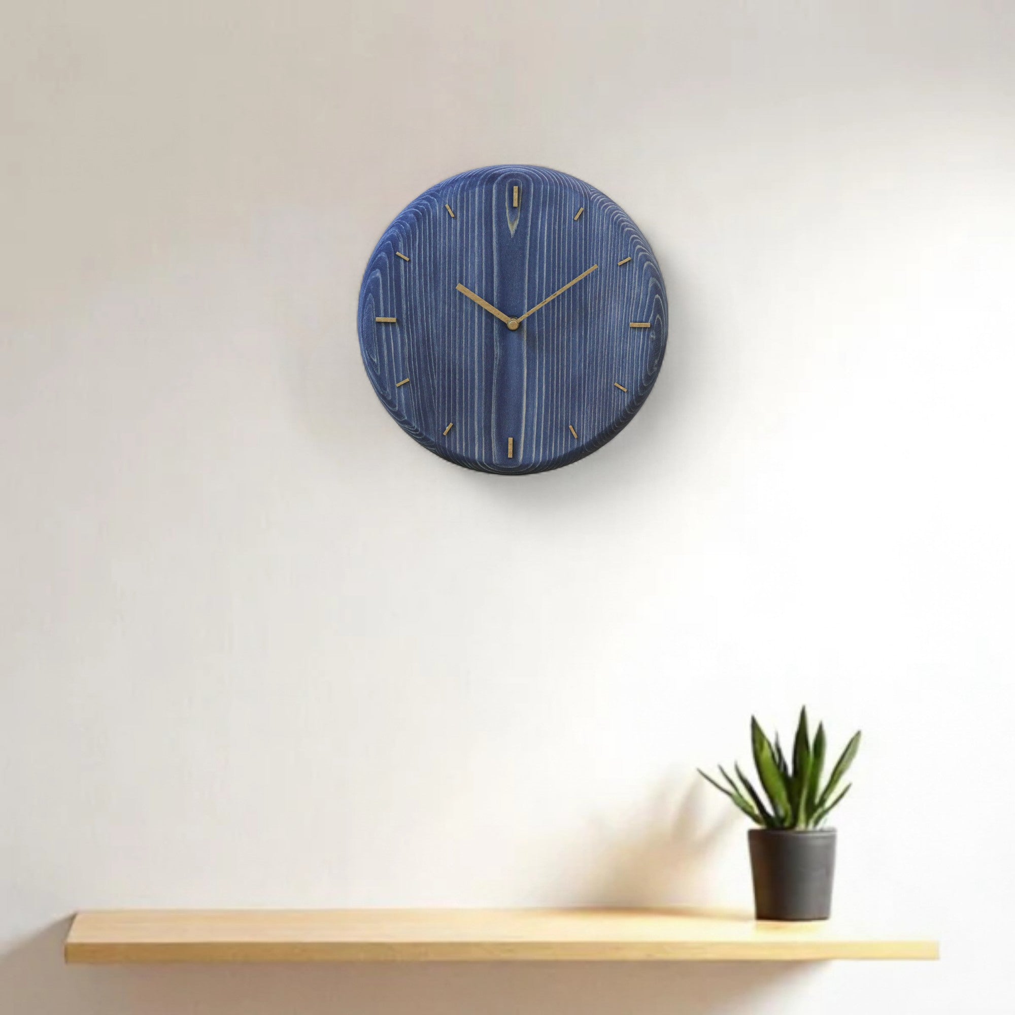 木工製品 掛け時計 | Wall CLOCK 250 | 藍 | ミマツ工芸