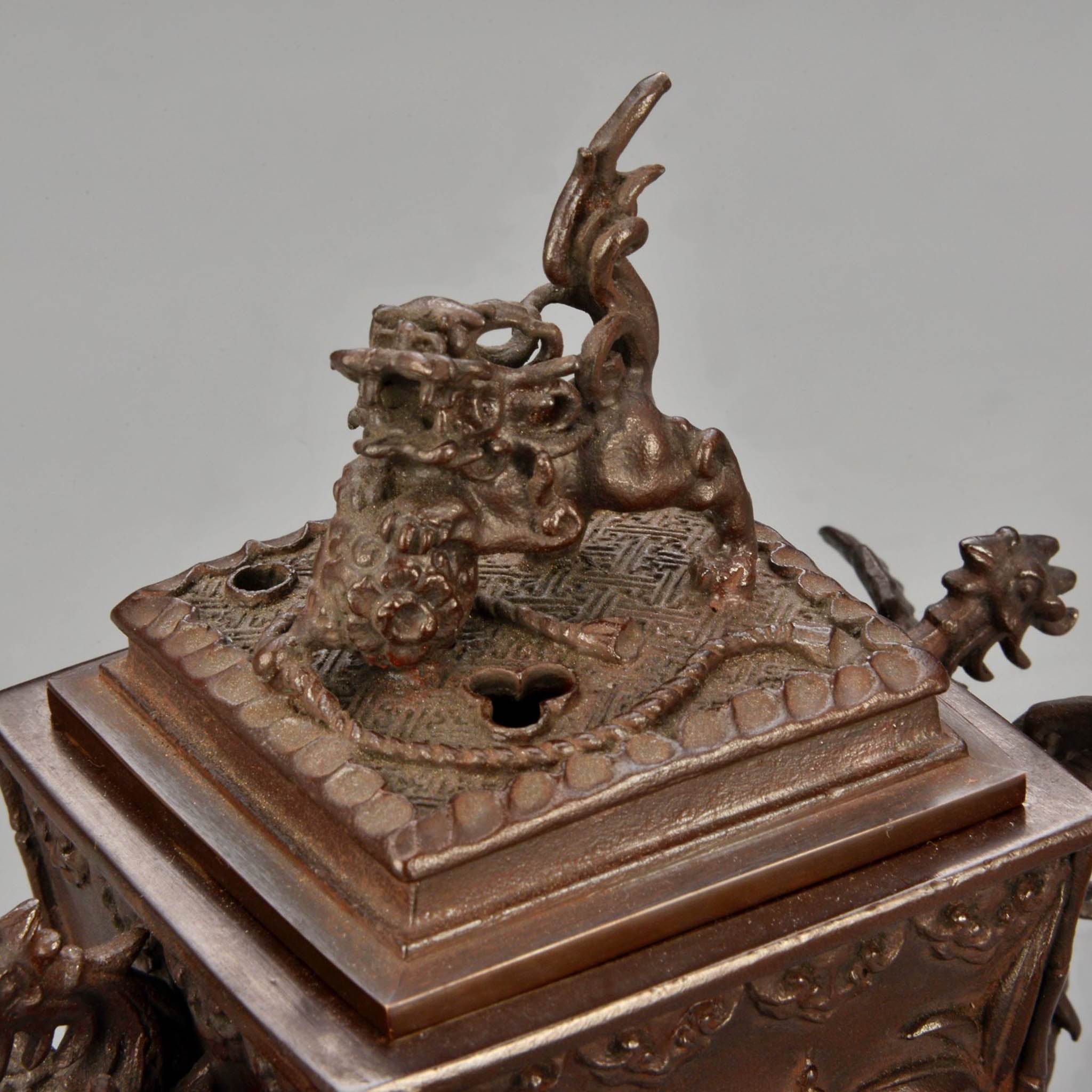 高岡銅器 香炉 | 玉獅子 | 銅 | 喜泉堂