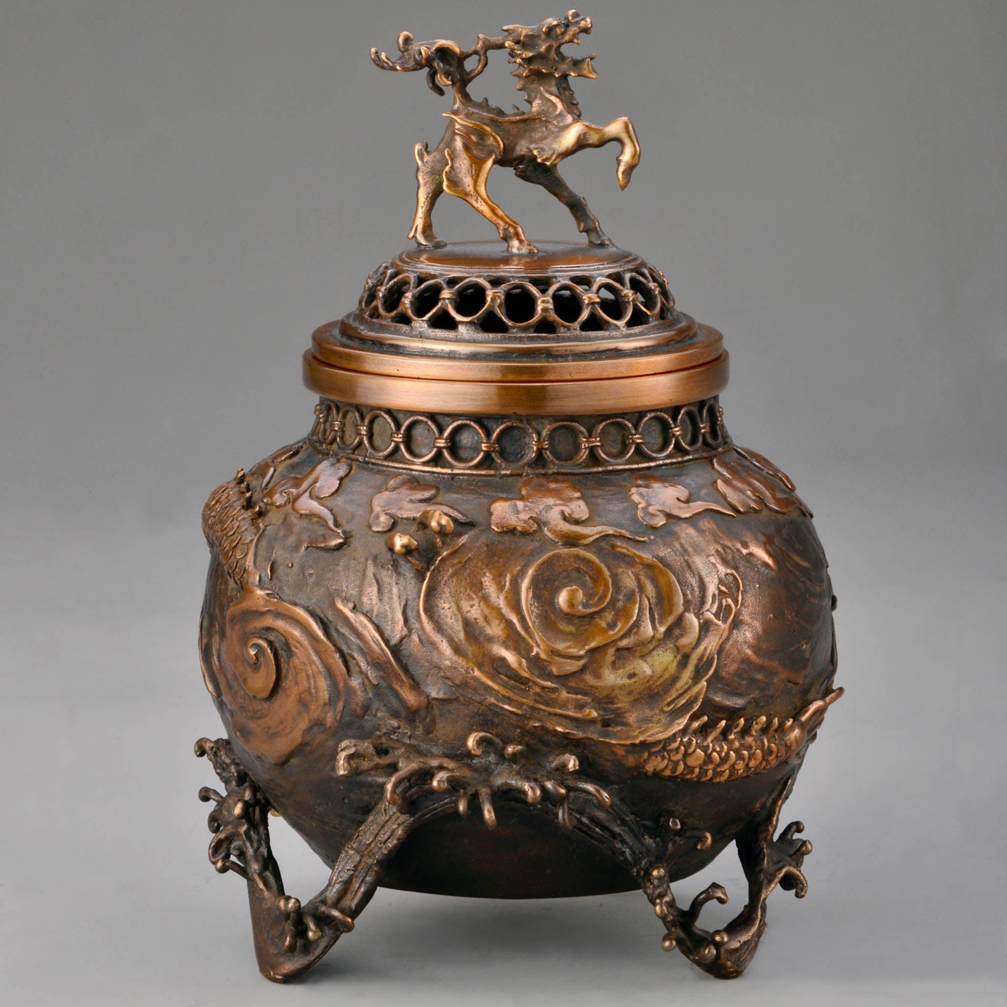 高岡銅器 香炉 | 雲龍 | 銅 | 喜泉堂