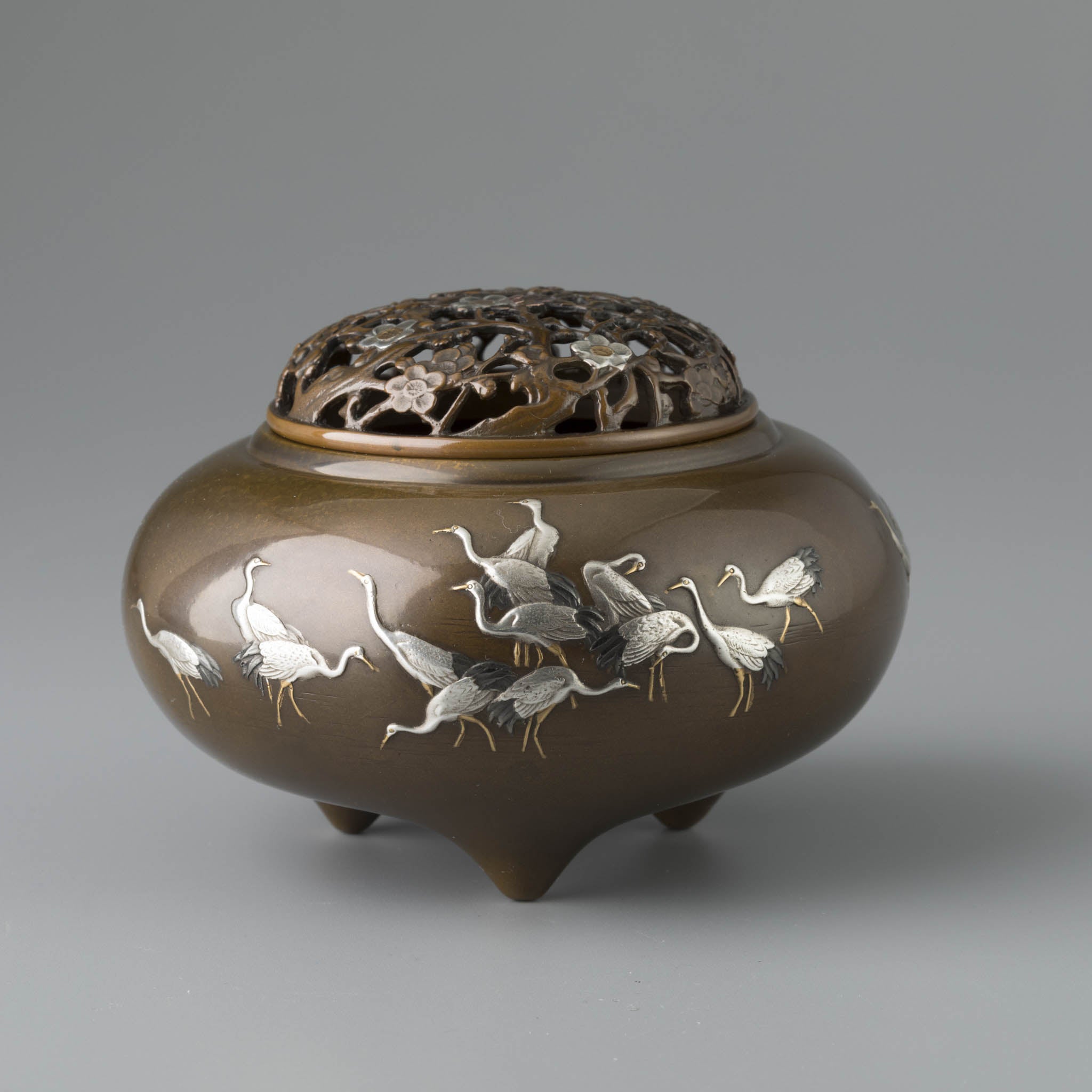 高岡銅器 香炉 | 千羽鶴 | 銅 | 喜泉堂