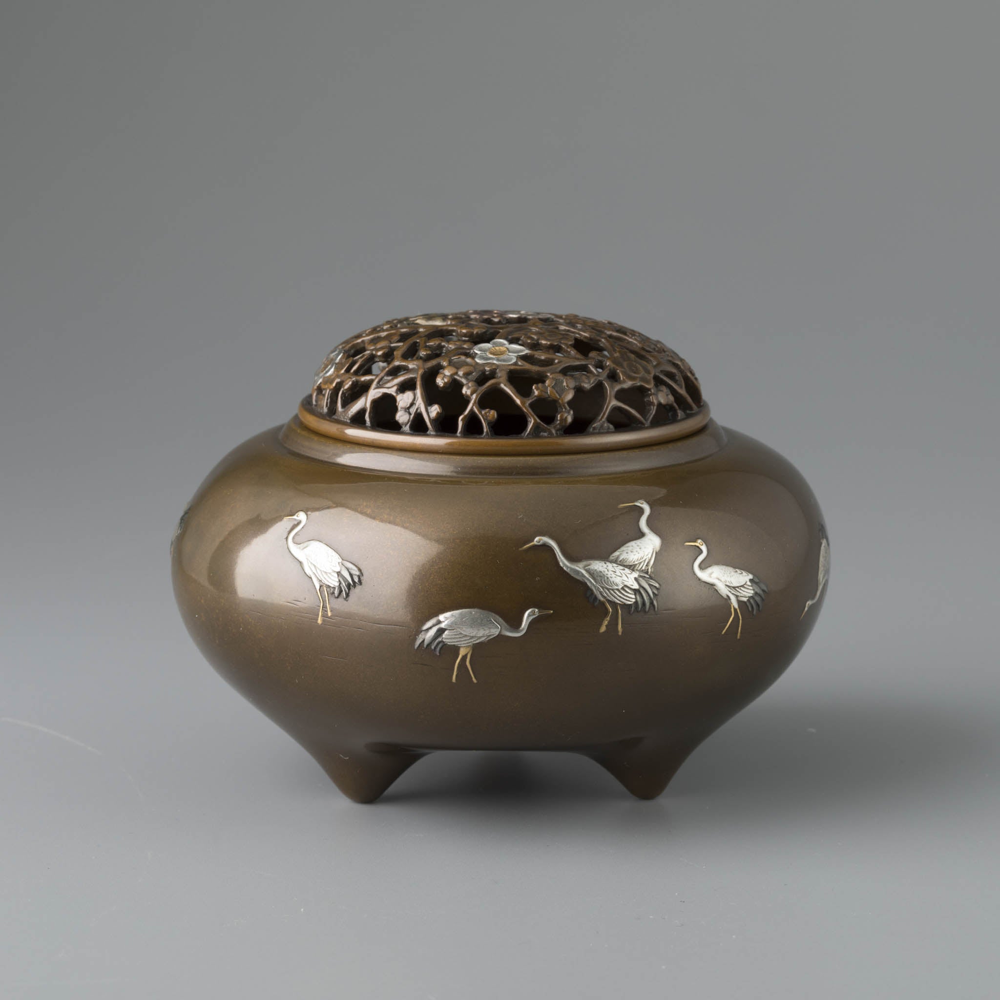 高岡銅器 香炉 | 千羽鶴 | 銅 | 喜泉堂