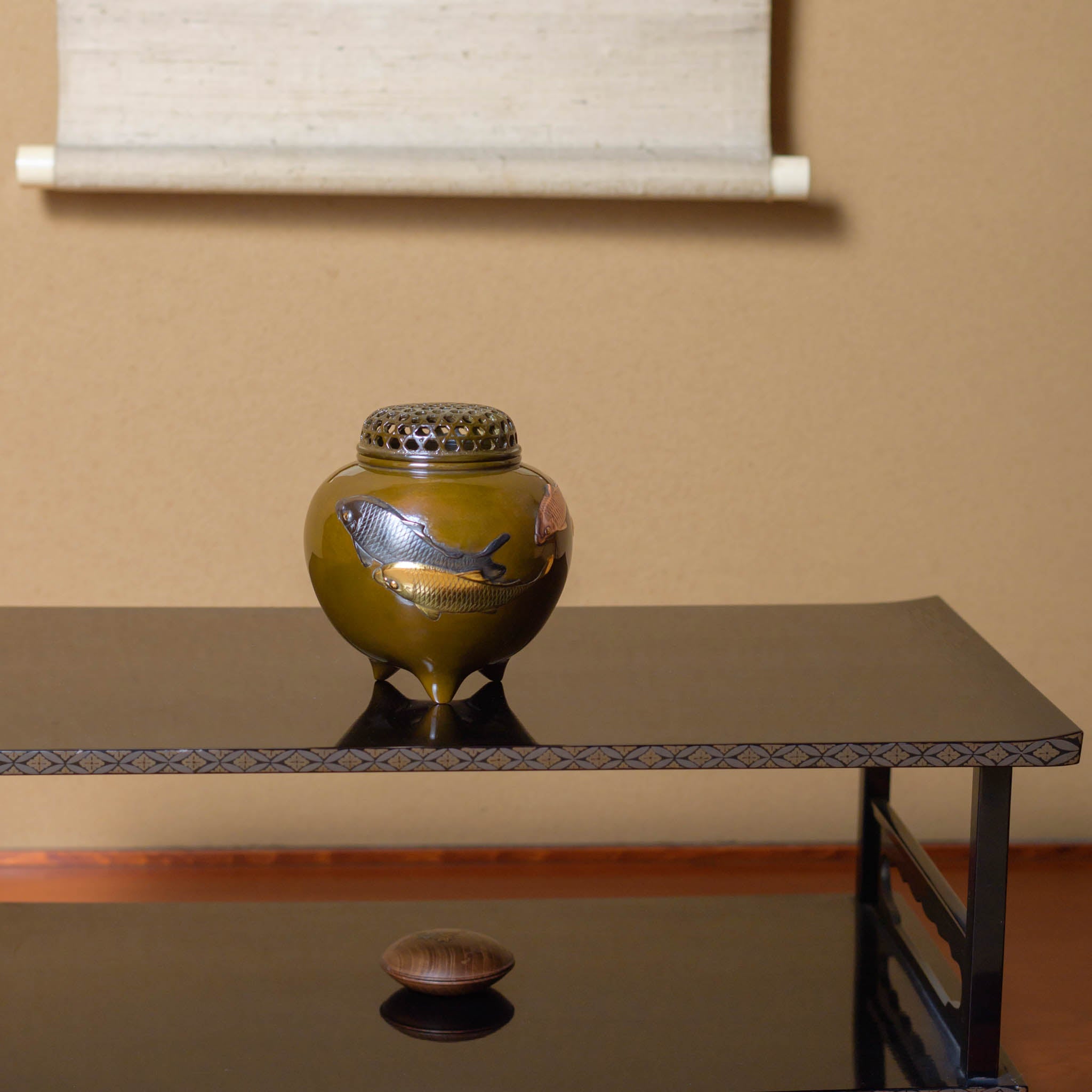 高岡銅器 香炉 | 玉型鯉 | 銅 | 喜泉堂