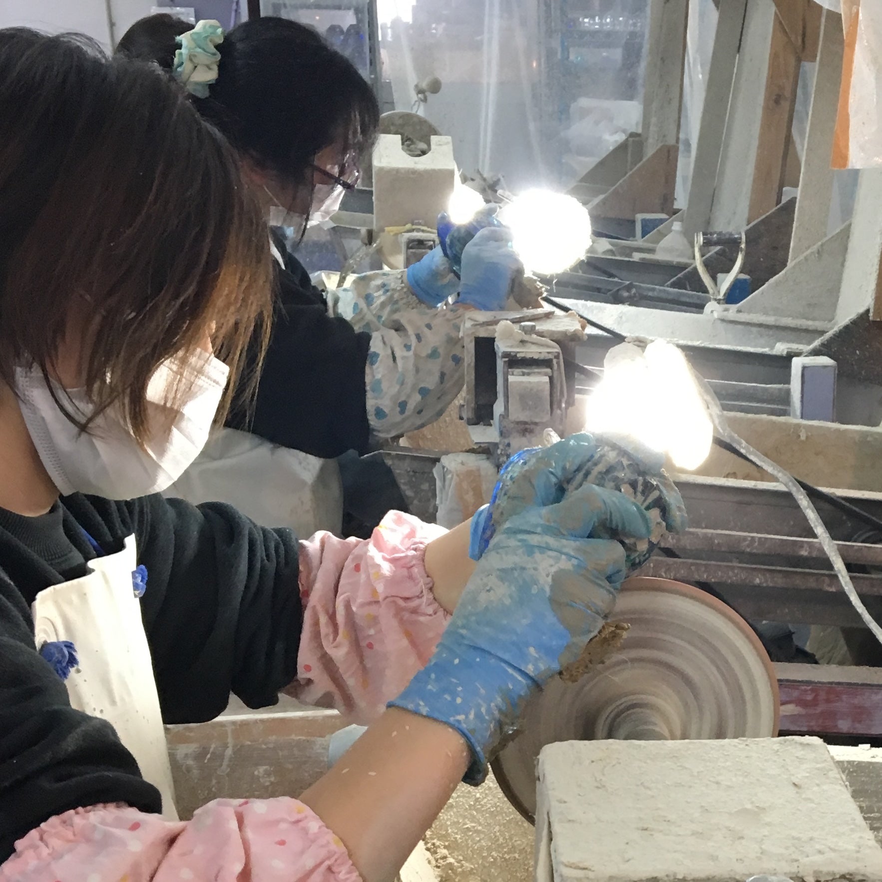 薩摩切子 台付きグラス | 馬上杯 | 緑 | 薩摩びーどろ工芸