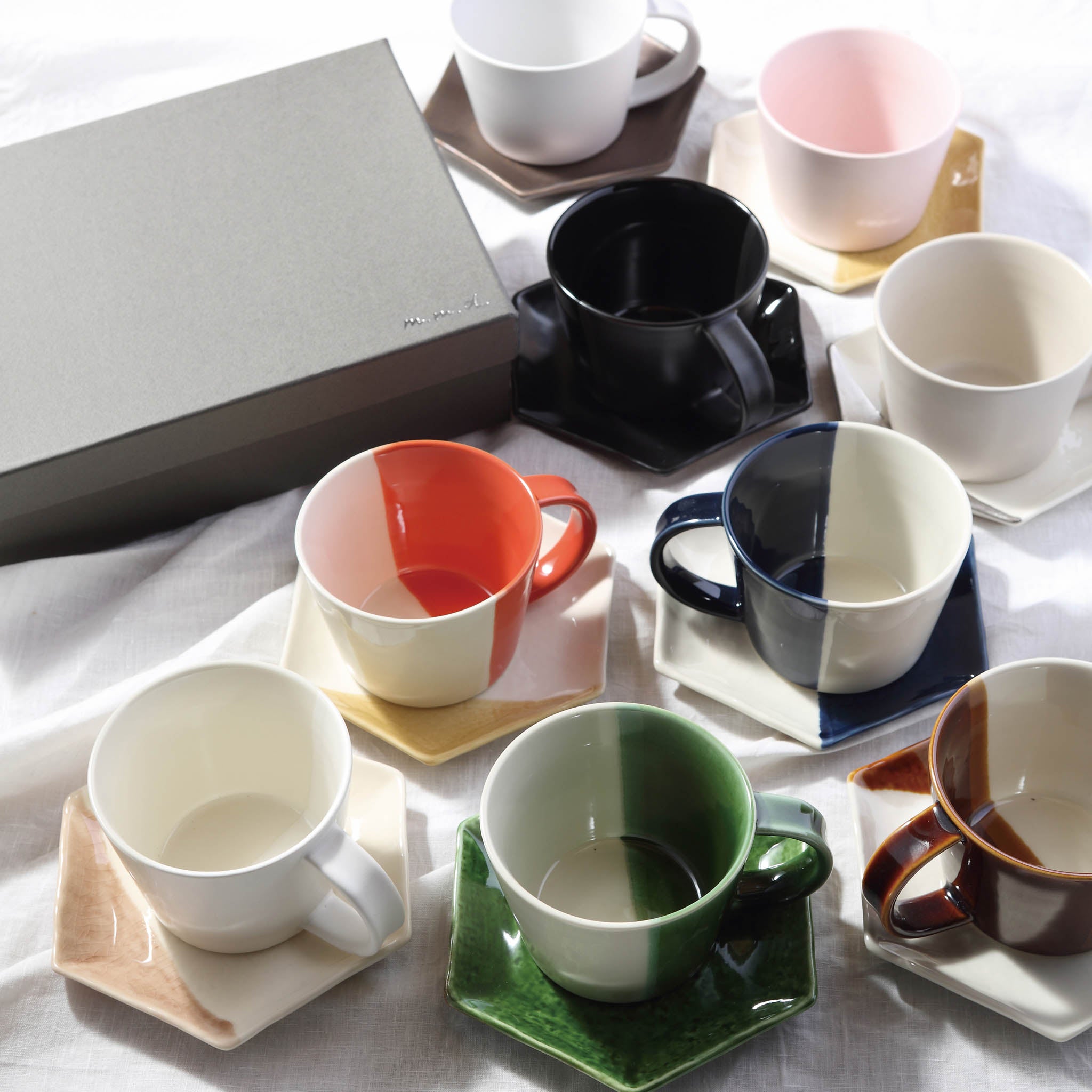 瀬戸焼 | マグカップ・取皿セット | しとやか | m.m.d.