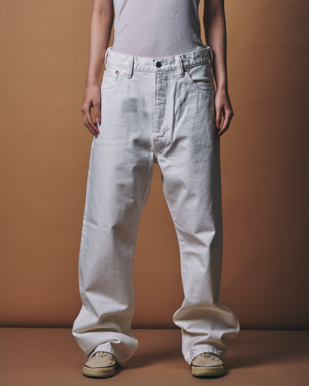 m.u × Oblada 1938 White Denim Pants – Japoness