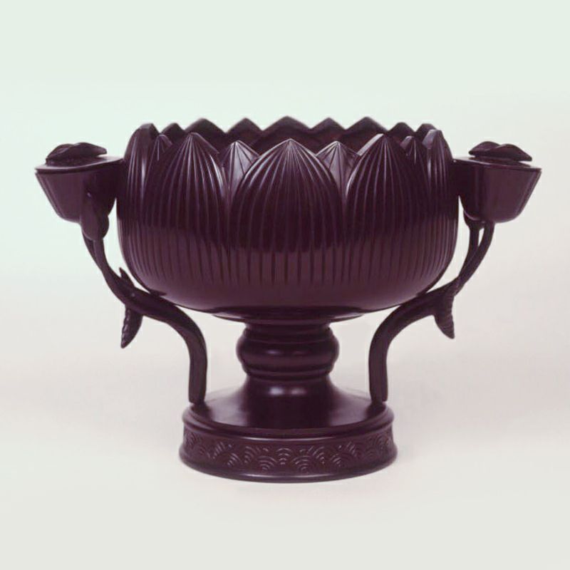 つぼみ付き蓮香炉 真鍮製 色付（胴直径21cm～30cm 4種類) | 寺院用仏具