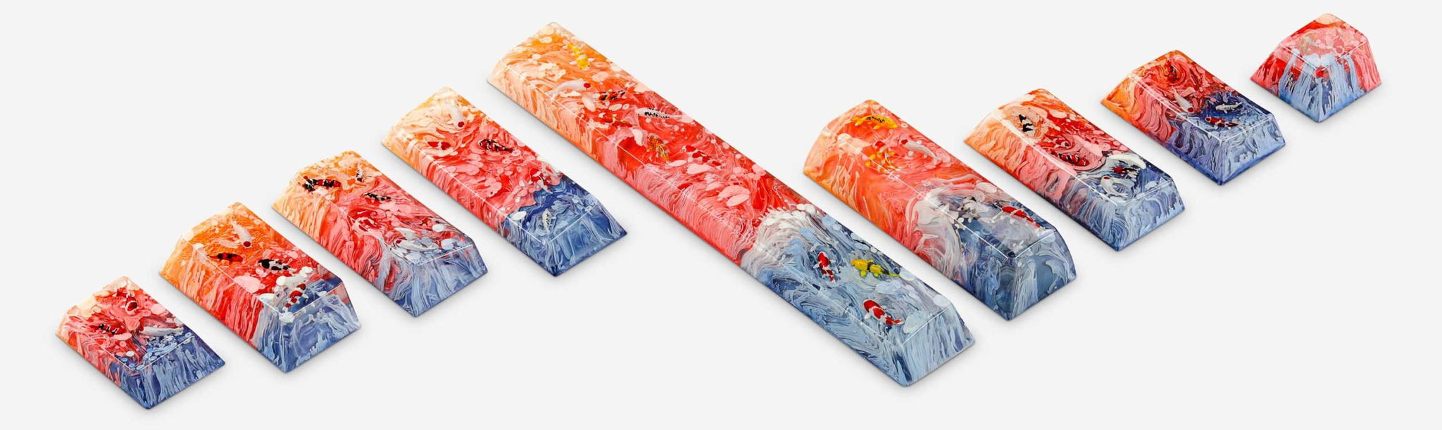 Zen Pond III - Cherry Circle of Life artisan keycaps