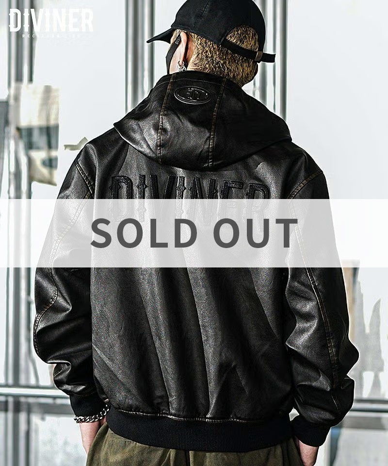 Dirty Leather Hood Jacket アウター｜【公式】DIVINER（ディバイナー）