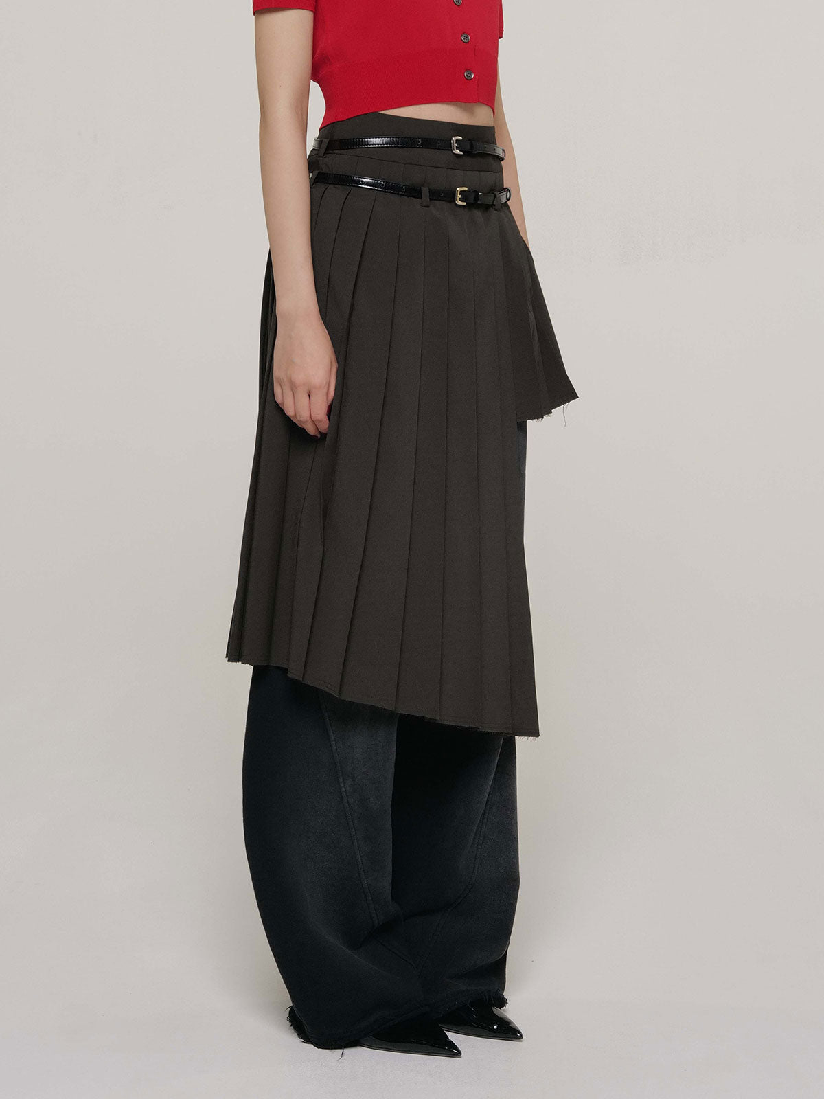 SCREW PLEATS SKIRT – JOSEMOON