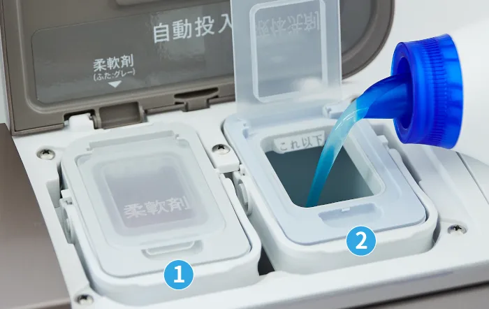 洗剤自動投入 | ES-SW11H | 洗濯機：シャープ