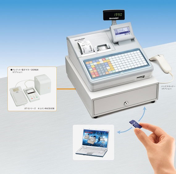 新品カバー 店名設定無料 SHARP XE-A417W レジスター 250508 電子レジスタ <XE-A417>｜電子レジスタ｜法人のお客様へ