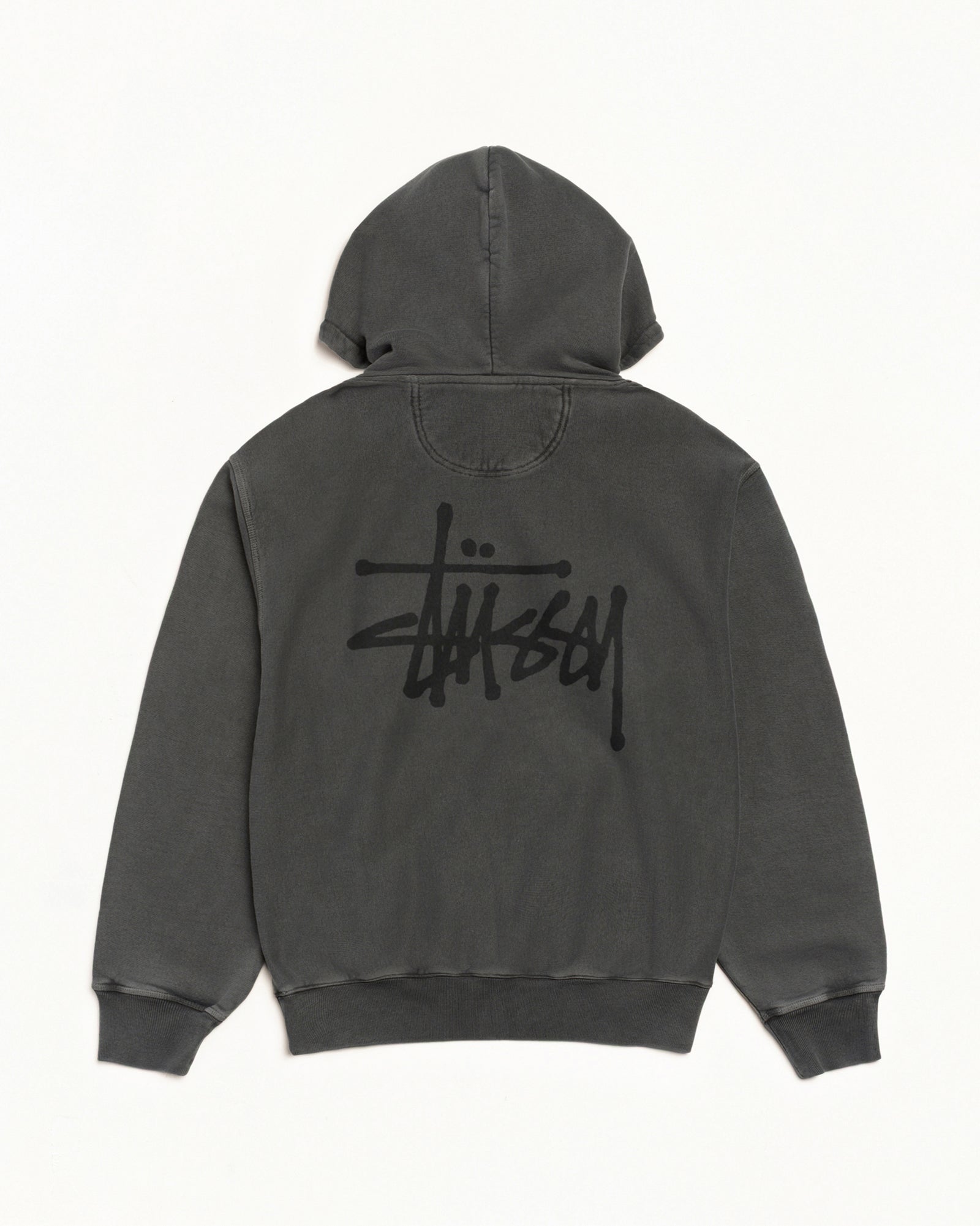 Basic Stüssy Hoodie Pigment Dyed – Black/Black | Tee & Sweats