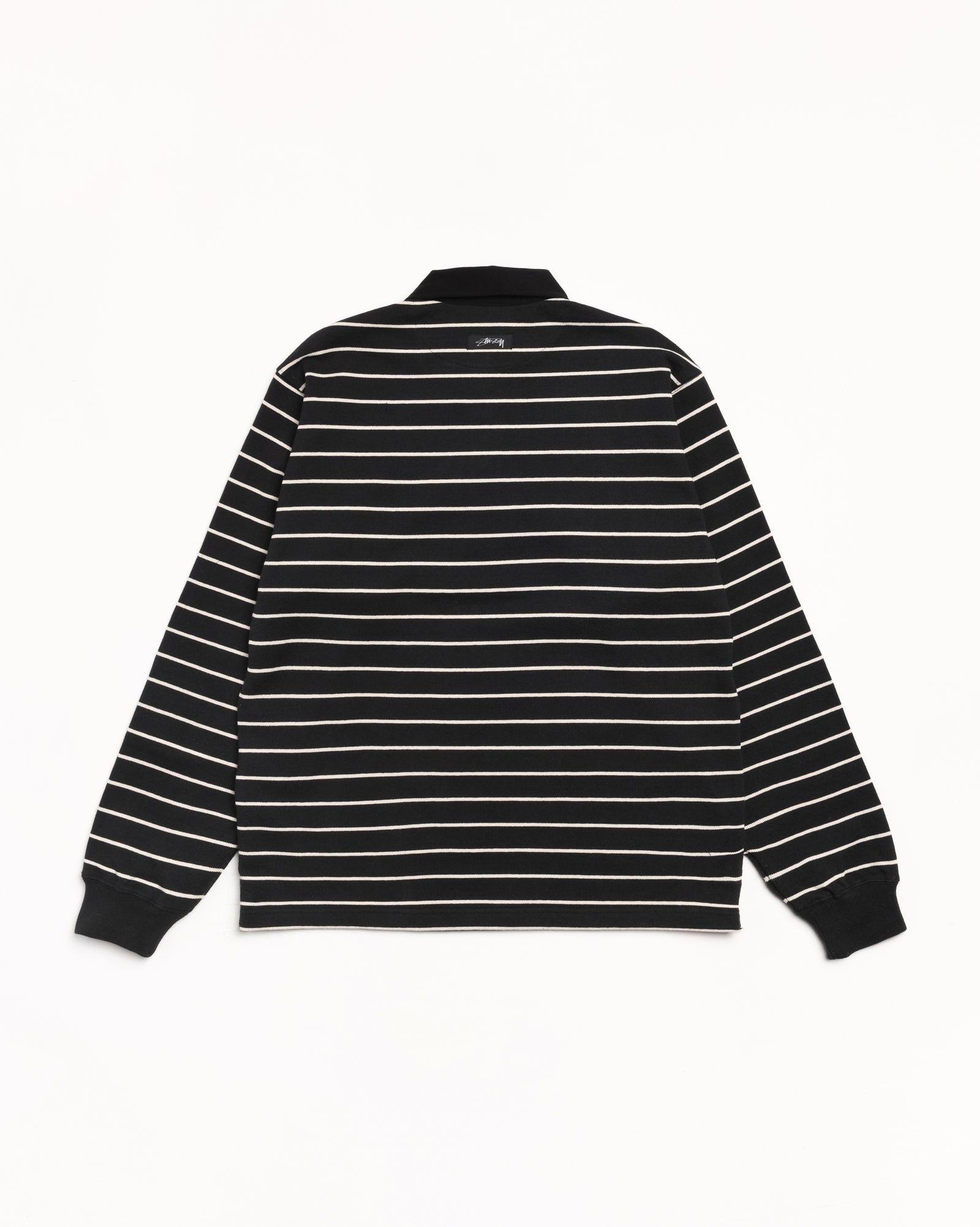 Striped Rugby Shirt – Black | Tops & Knits | Stüssy Japan