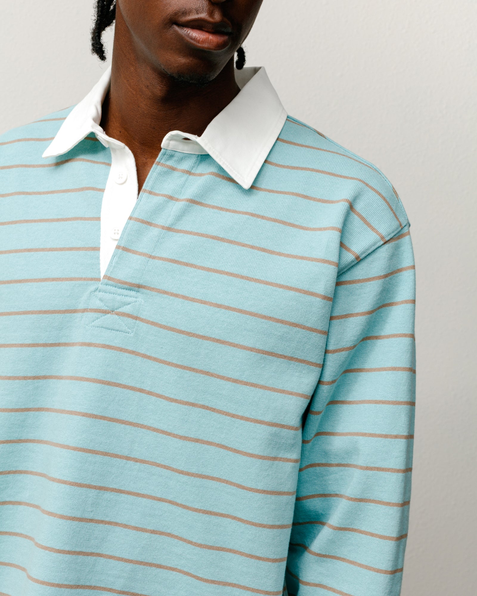 Striped Rugby Shirt – Blue | Tops & Knits | Stüssy Japan