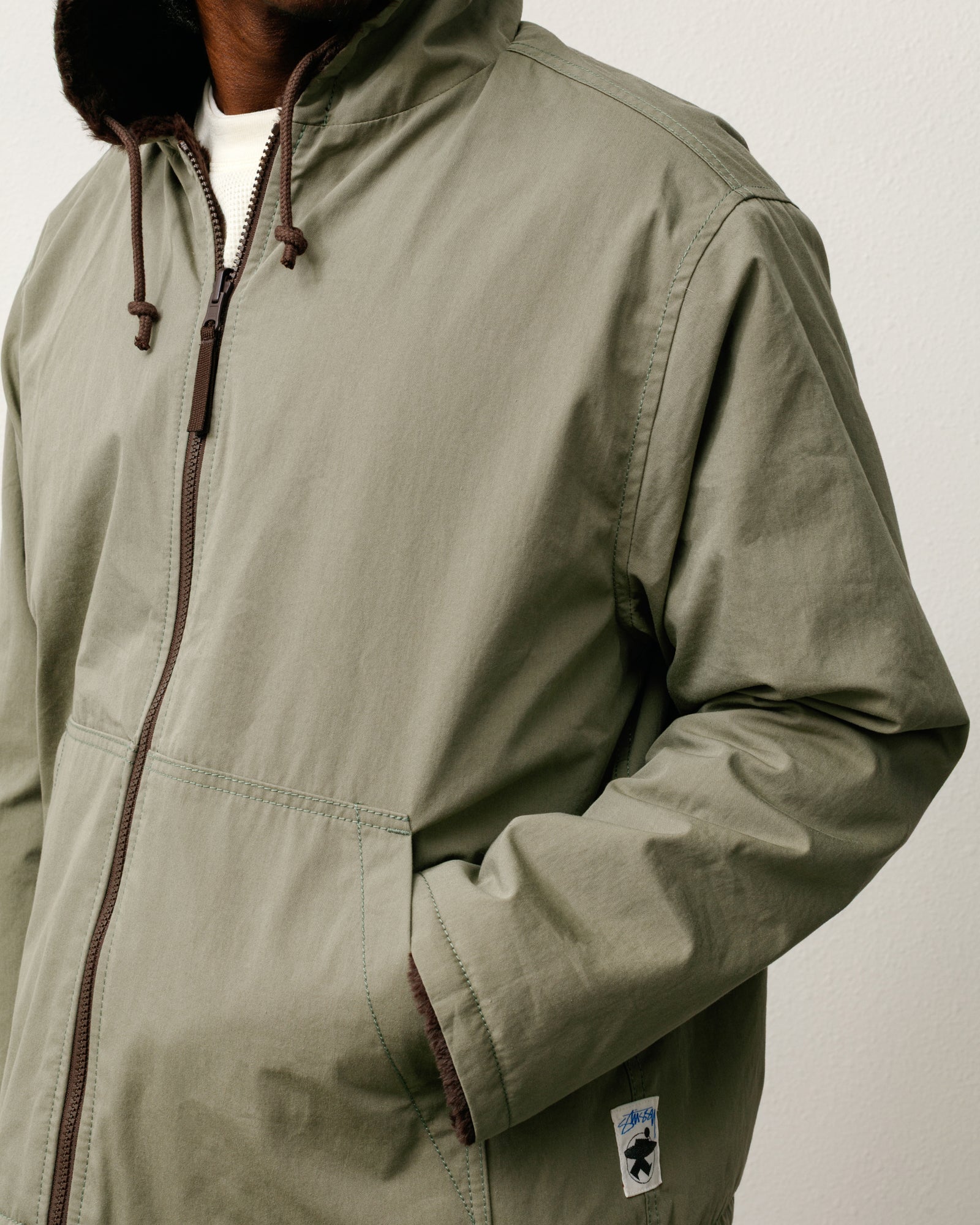 Reversible Hooded Jacket – Brown | Outerwear | Stüssy Japan