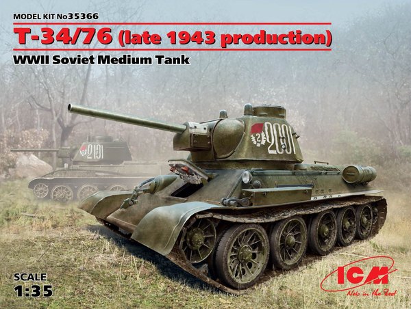 T-34/76 (late 1943 production), WWII Soviet Medium Tank (100% new