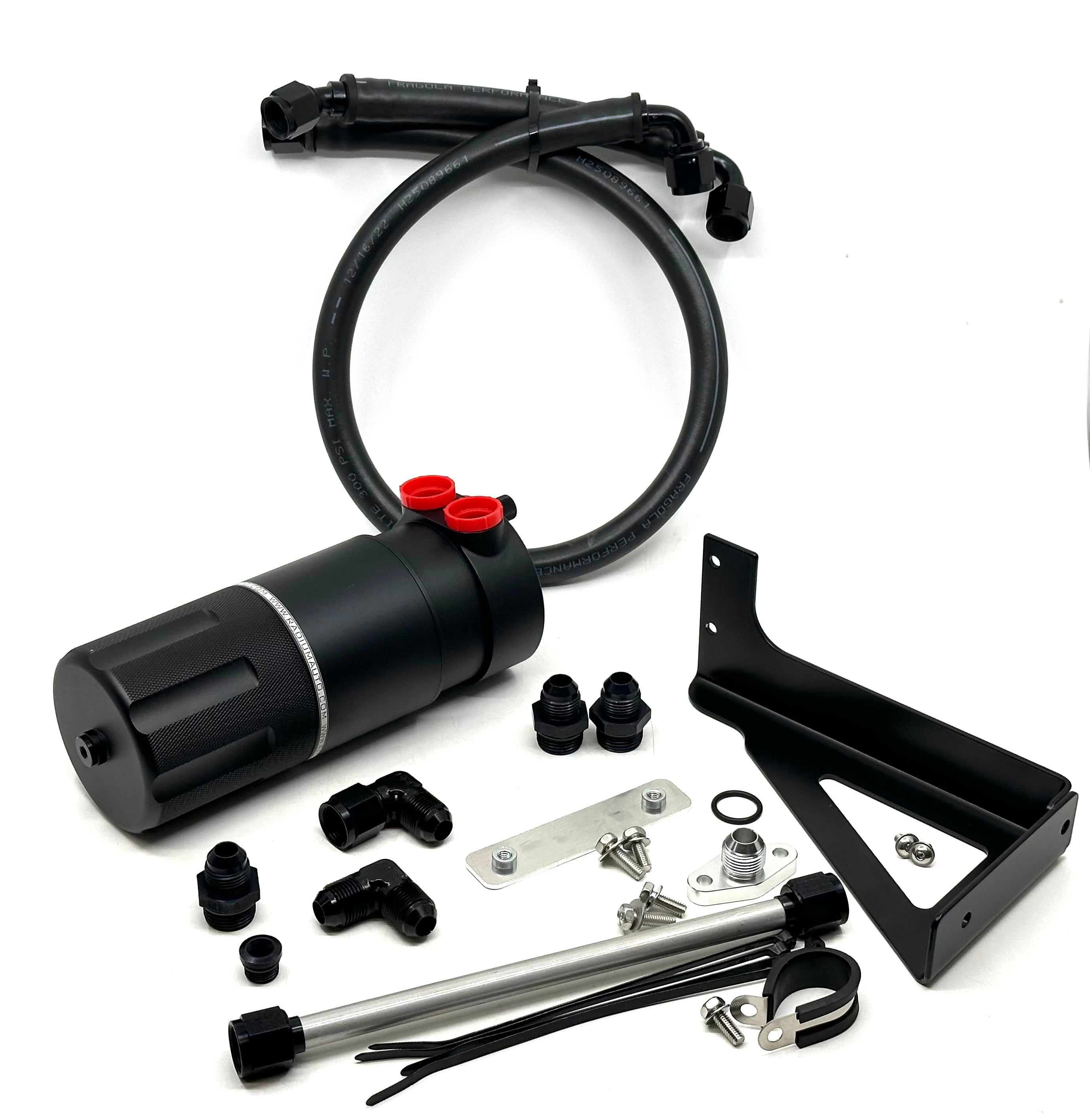 Mazda RX7 FD3S Assembled XL Catch Can Kit for TURBLOWN OIL FILLER