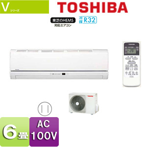 RAS-2258V(W)+RAS-2258AV｜TOSHIBAルームエアコン[E-Vシリーズ][100V]