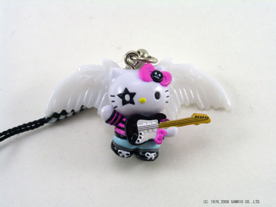 いまどきのストラップ NO.2102：ロックキティ根付けストラップ
