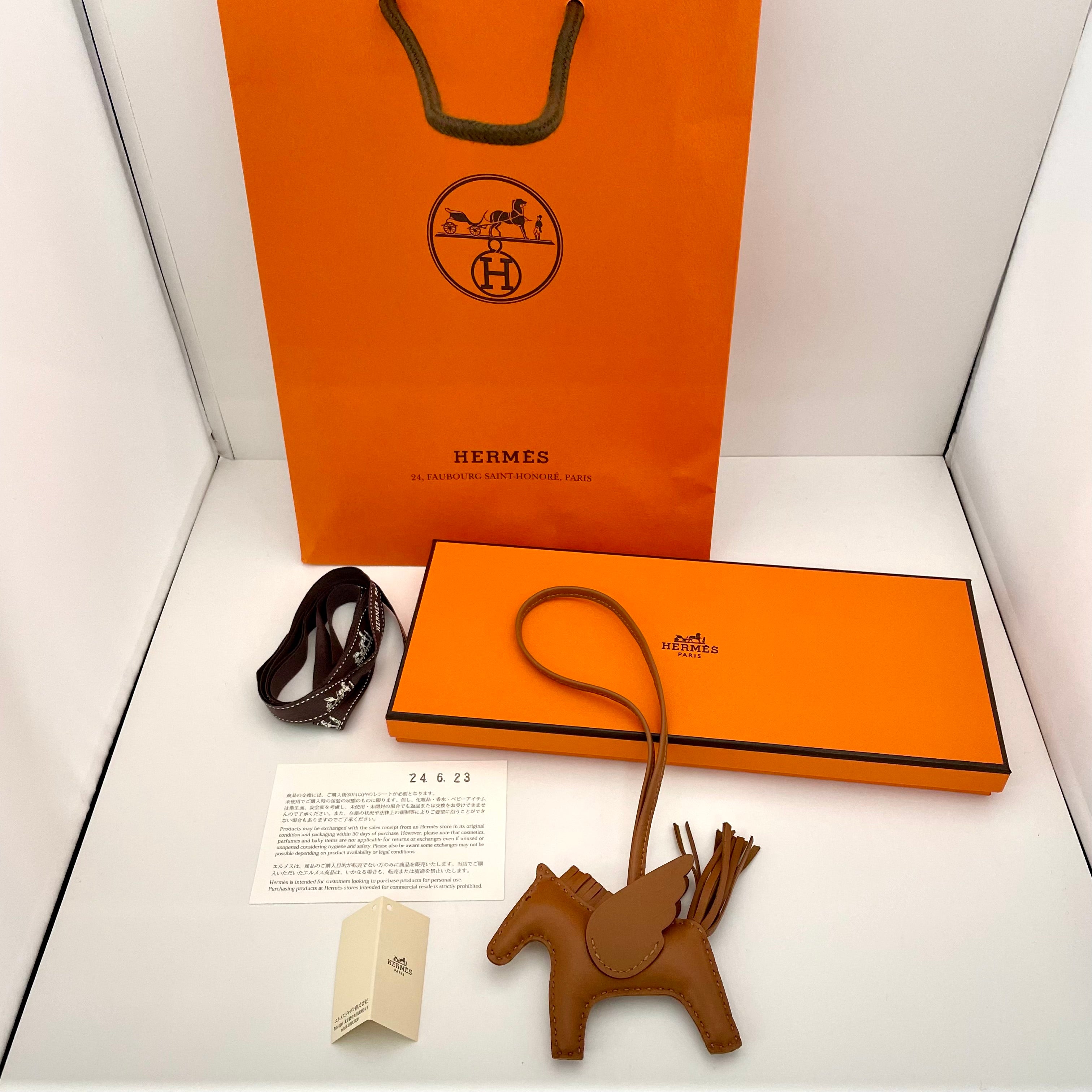 送料無料】HERMES （エルメス） ロデオ ペガサス PM チャーム ゴールド