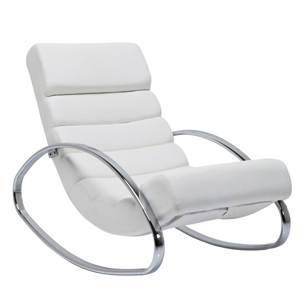 廃番】マンハッタン ホワイト ロッキングチェア - 1人掛けソファー