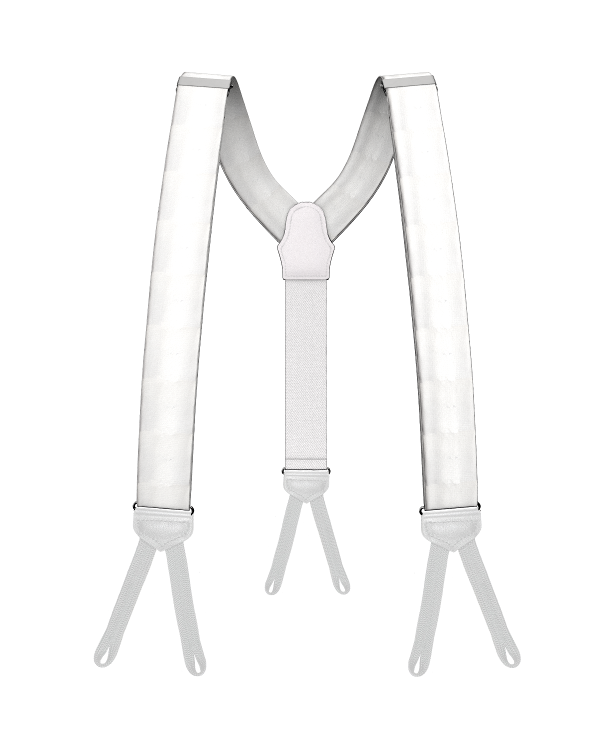 KK & Jay Supply Co. | White Silk Braided End Suspenders