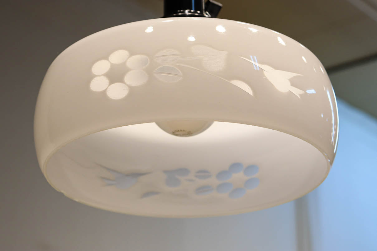 kanku 様昭和レトロ ヴィンテージ 天使のミラー花柄ランプ kanku 様