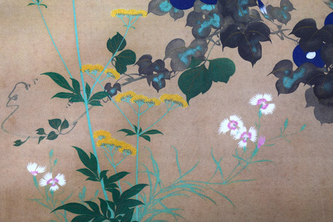 酒井抱一「七草図」複製工芸掛軸 絵画買取・販売の小竹美術